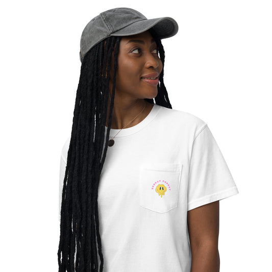 Sunday Funday Smiley pocket tee